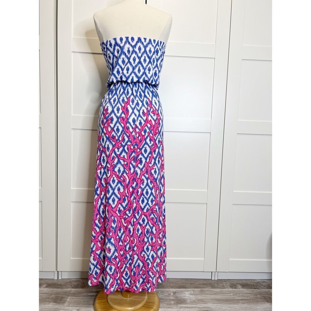 Lilly Pulitzer Marlisa Maxi XS Deep Dive Little Fish Engineered - Picture 4 of 4